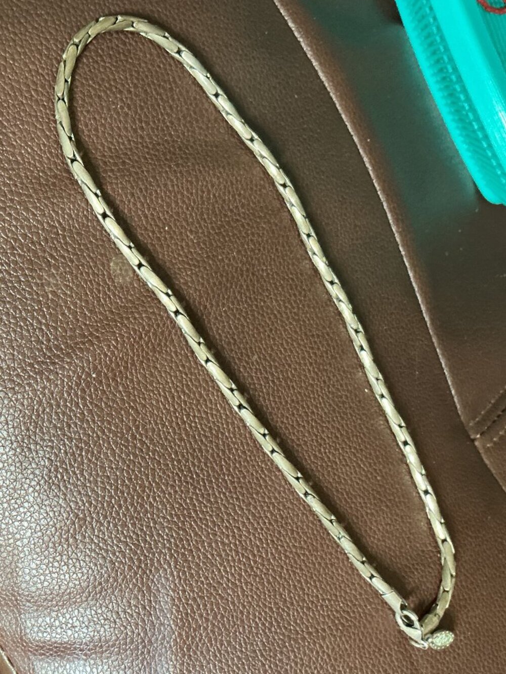 Vintage Pewter Snake Chain Necklace
